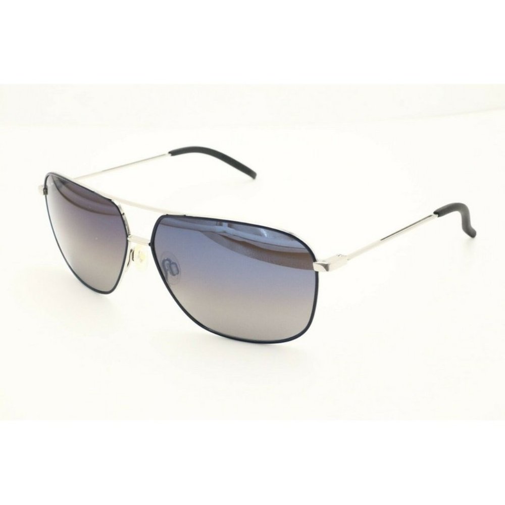 Maui Jim Kami Mj 778-06a Silver Aviator Sunglasses Gray Polarized Lens (C)